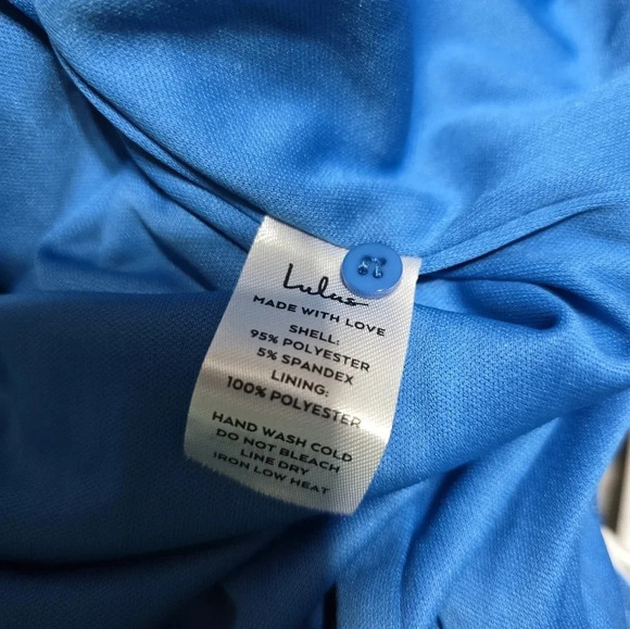 NWT Lulus Stunning Attitude Blue Keyhole Halter Neck Maxi Dress, Stretchy Knit. - Picture 13 of 15